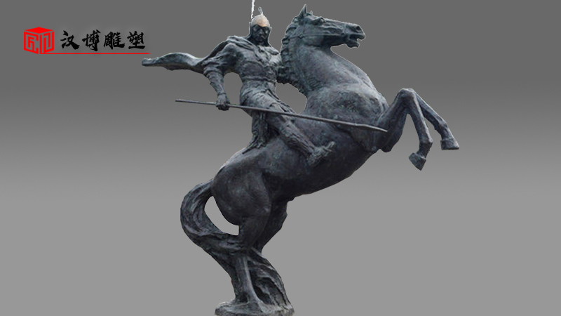 騎馬人物雕像_鑄銅雕塑定制_大型雕塑_人物雕像_戶外銅雕制作
